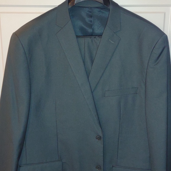 NWT Men's Olive 2 Button Suit 56R 50W Modern Fit New Olive Gray Green 2pc - Picture 8 of 9